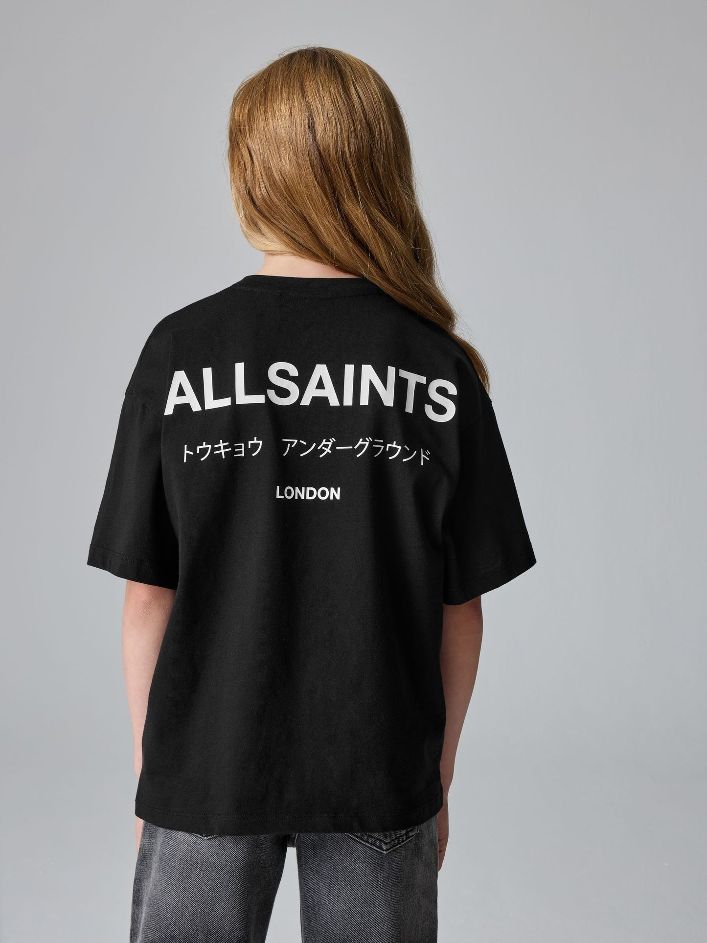 Dsiney Kidz - smALLSAINTS Black Oversized Underground Crew Neck Cotton T-Shirt image 6