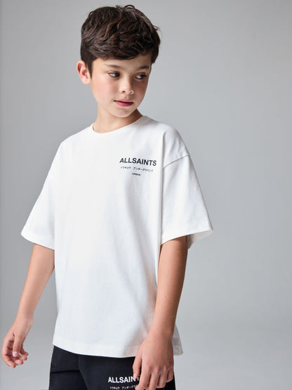 Dsiney Kidz - smALLSAINTS White Oversized Underground Crew Neck Cotton T-Shirt image 2