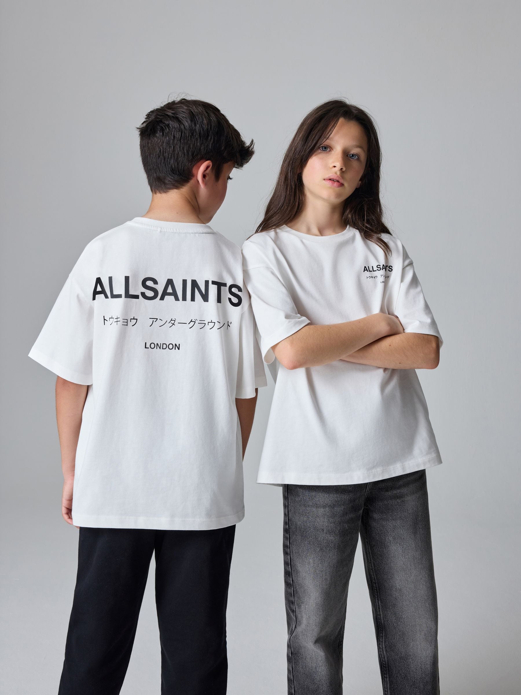 Dsiney Kidz - smALLSAINTS White Oversized Underground Crew Neck Cotton T-Shirt image 5