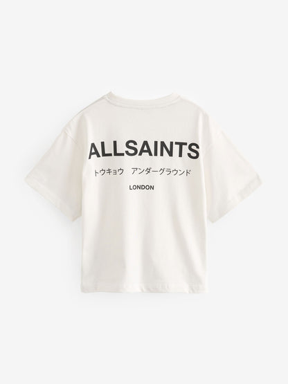 Dsiney Kidz - smALLSAINTS White Oversized Underground Crew Neck Cotton T-Shirt image 7
