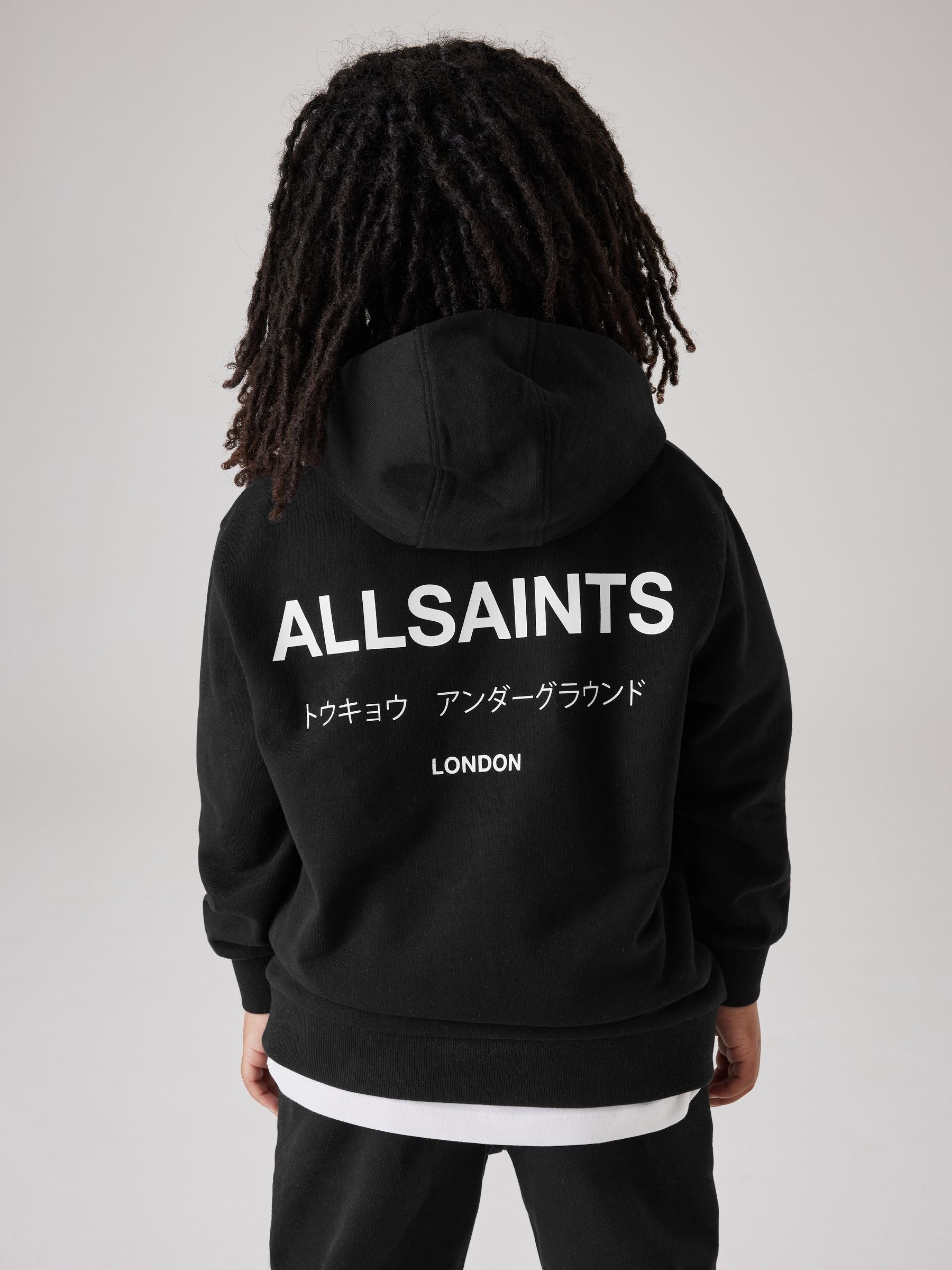 Dsiney Kidz - smALLSAINTS Black Oversized Underground Pullover Hoodie image 1