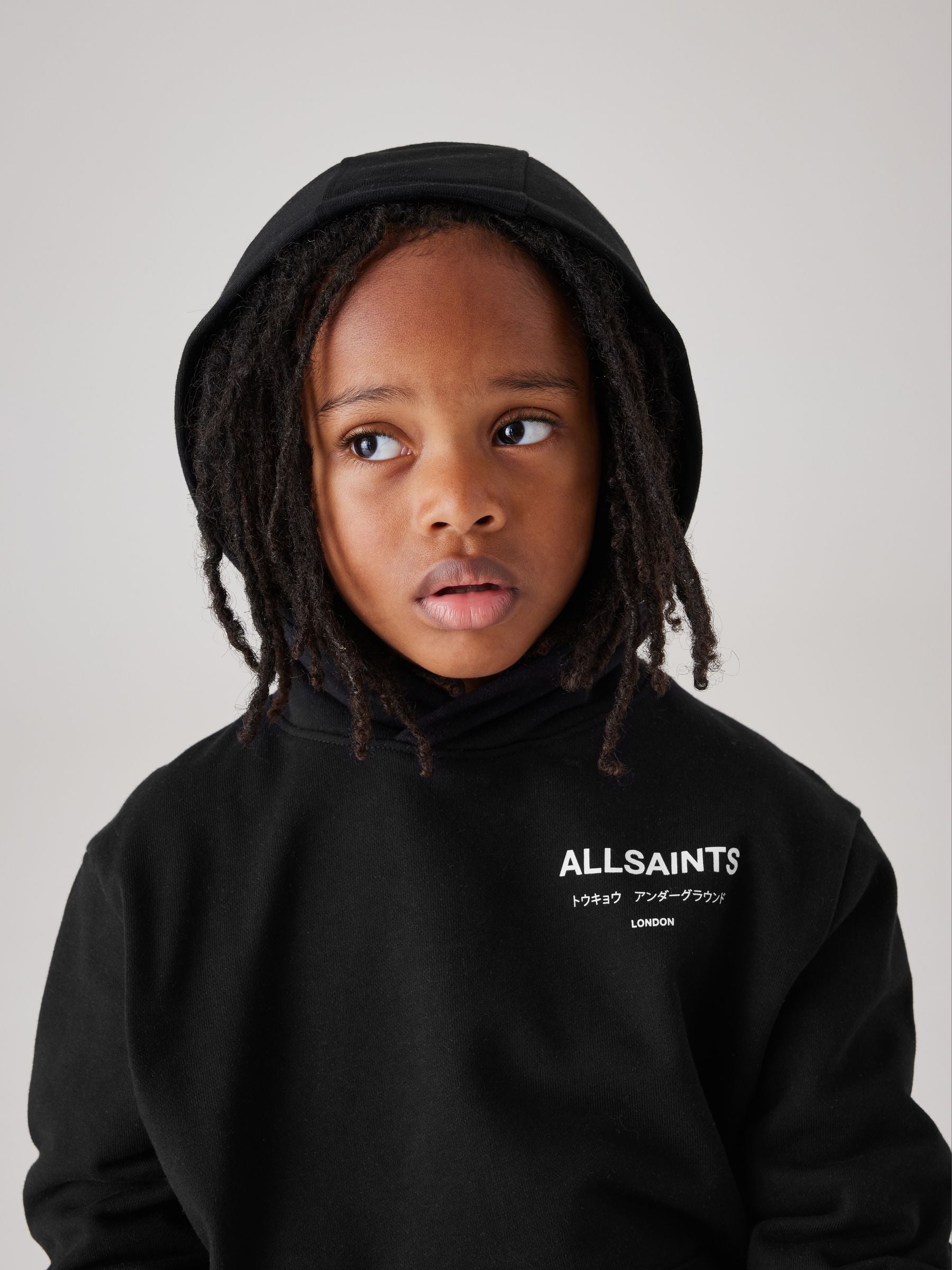 Dsiney Kidz - smALLSAINTS Black Oversized Underground Pullover Hoodie image 2
