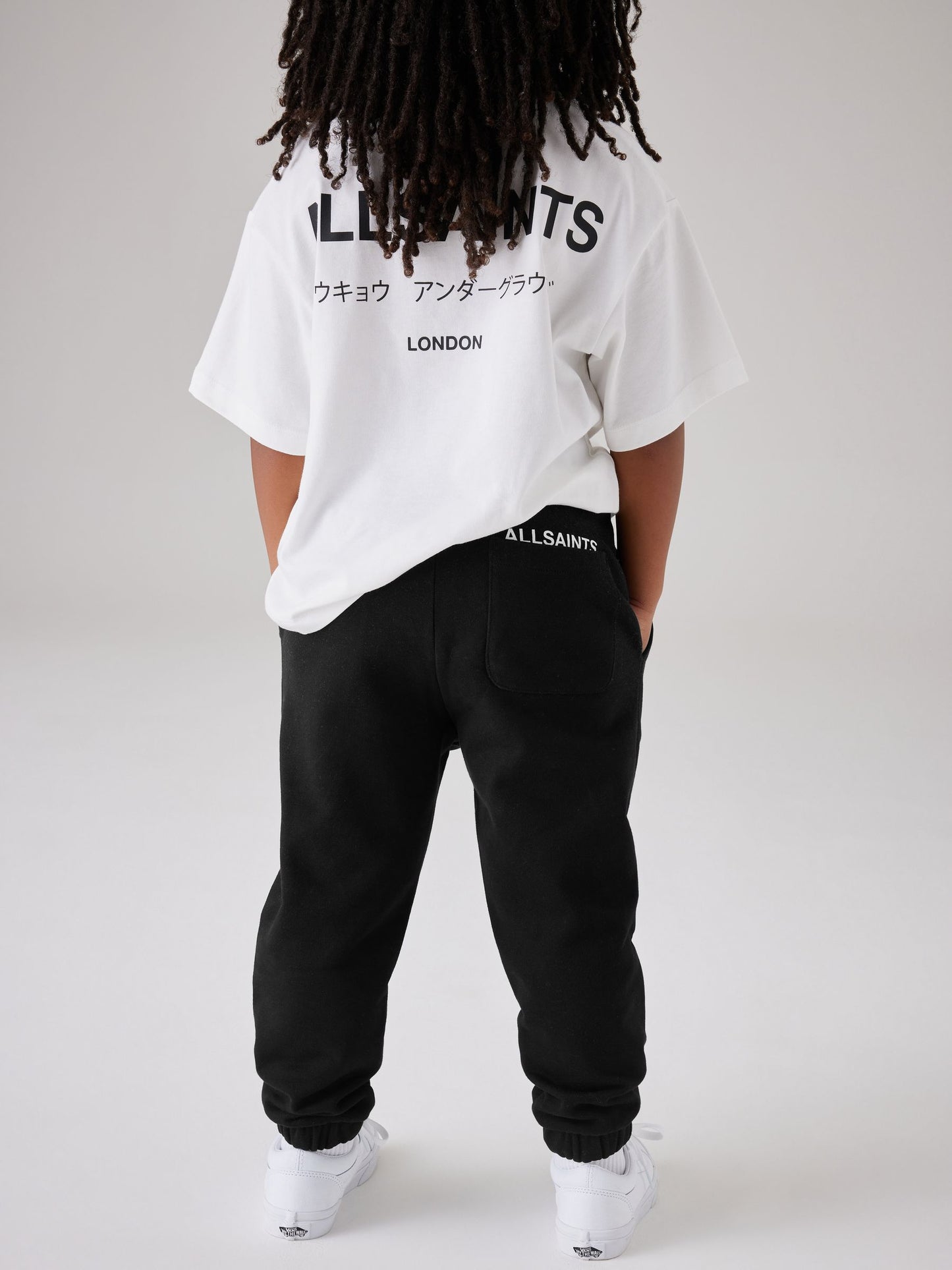 Dsiney Kidz - smALLSAINTS Black Underground Straight Cuffed Cotton Joggers image 2