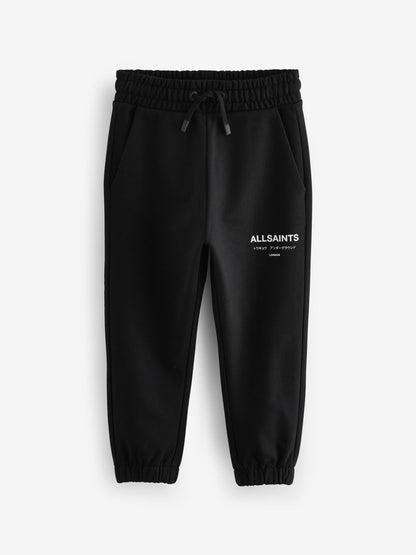 Dsiney Kidz - smALLSAINTS Black Underground Straight Cuffed Cotton Joggers image 4