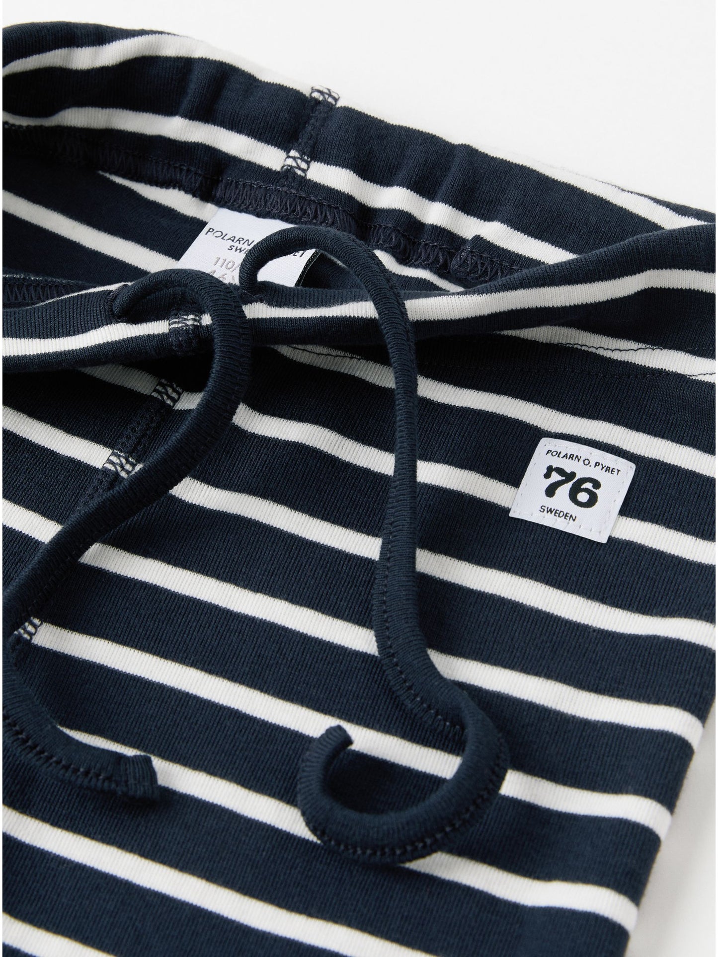 Polarn O. Pyret Blue Cotton Striped Leggings image 3