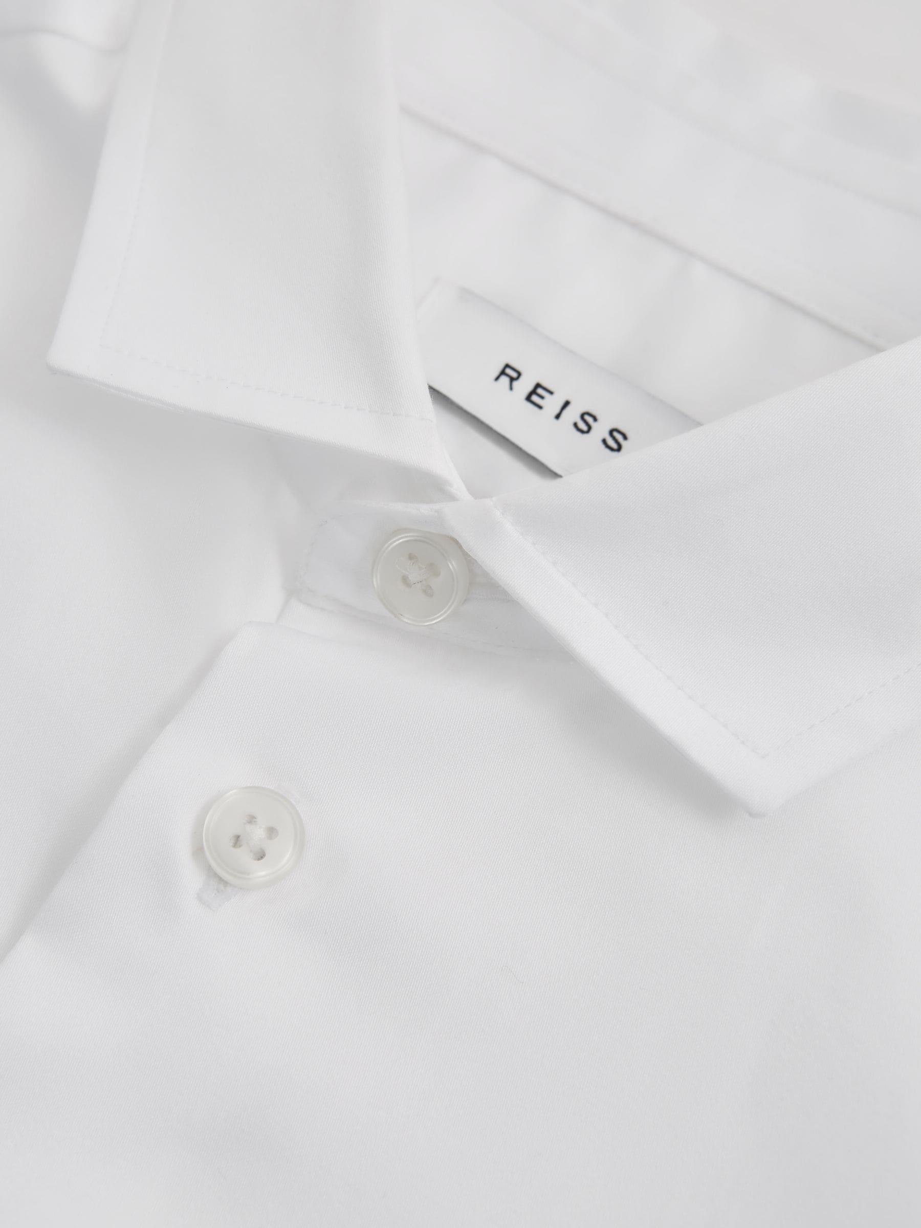 Reiss White Remote 3-9 yrs Slim Fit Cotton Shirt image 6