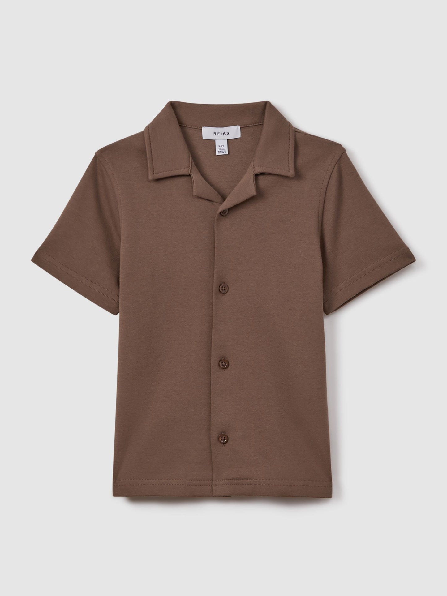 Dsiney Kidz - Reiss Tobacco Caspa 3-9 yrs Cotton Cuban Collar Shirt image 2