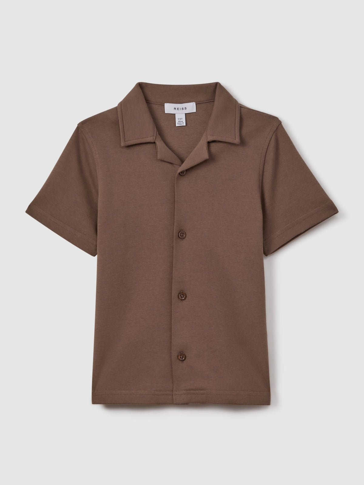 Dsiney Kidz - Reiss Tobacco Caspa 3-9 yrs Cotton Cuban Collar Shirt image 2