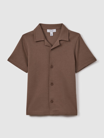 Dsiney Kidz - Reiss Tobacco Caspa 3-9 yrs Cotton Cuban Collar Shirt image 2