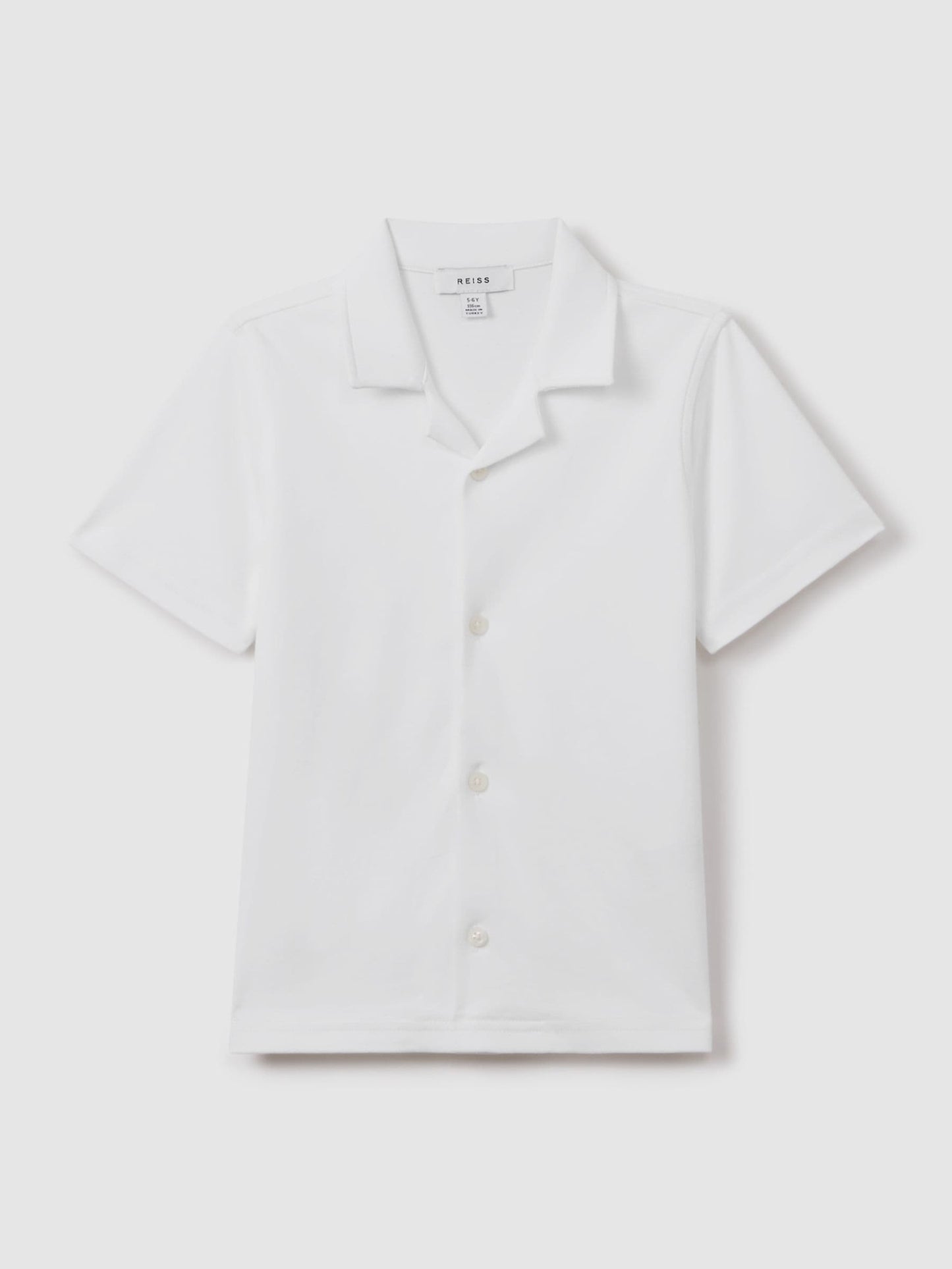 Dsiney Kidz - Reiss White Caspa 3-9 yrs Cotton Cuban Collar Shirt image 2