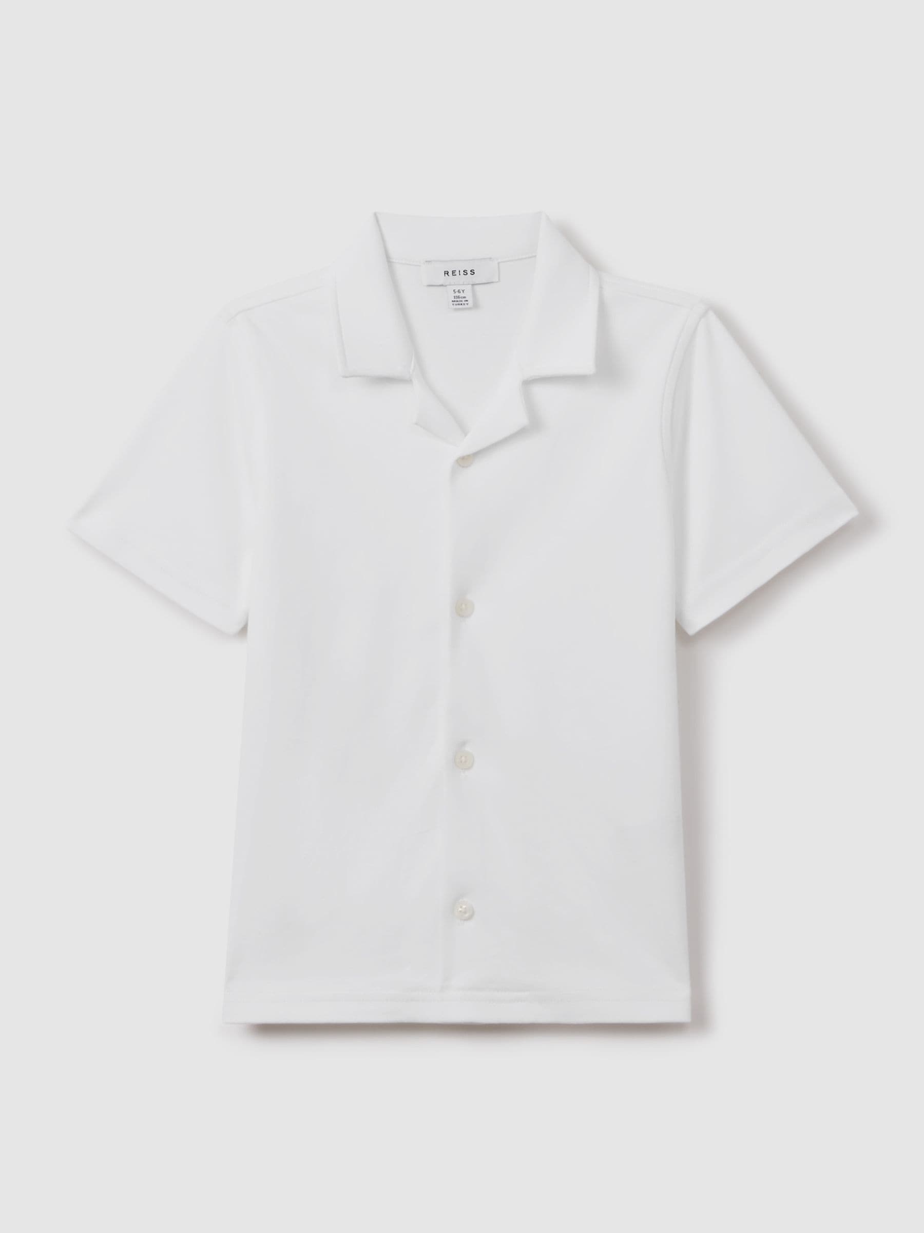 Dsiney Kidz - Reiss White Caspa 3-9 yrs Cotton Cuban Collar Shirt image 2