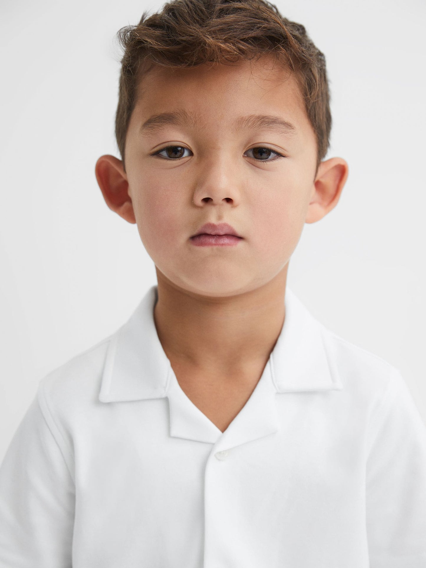 Dsiney Kidz - Reiss White Caspa 3-9 yrs Cotton Cuban Collar Shirt image 4