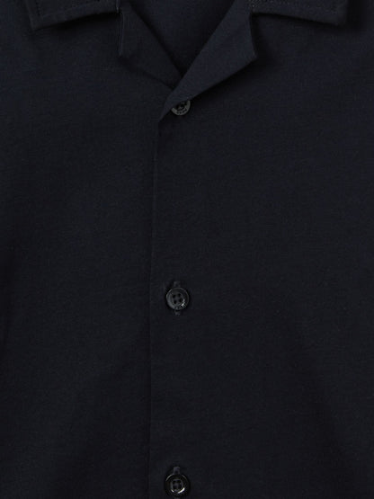 Dsiney Kidz - Reiss Navy Caspa Junior Cotton Cuban Collar Shirt image 6