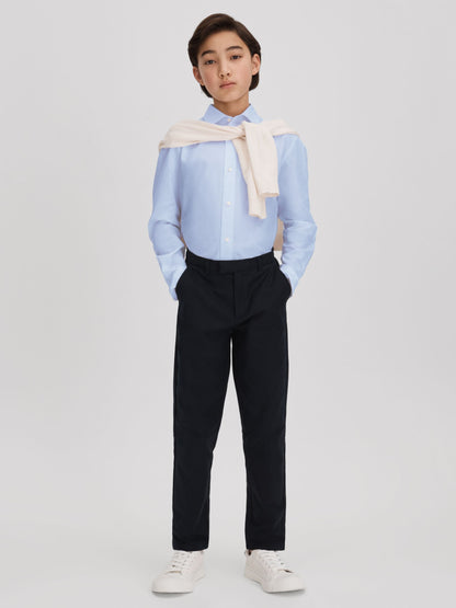 Reiss Soft Blue Remote 3-9 yrs Slim Fit Cotton Shirt image 1