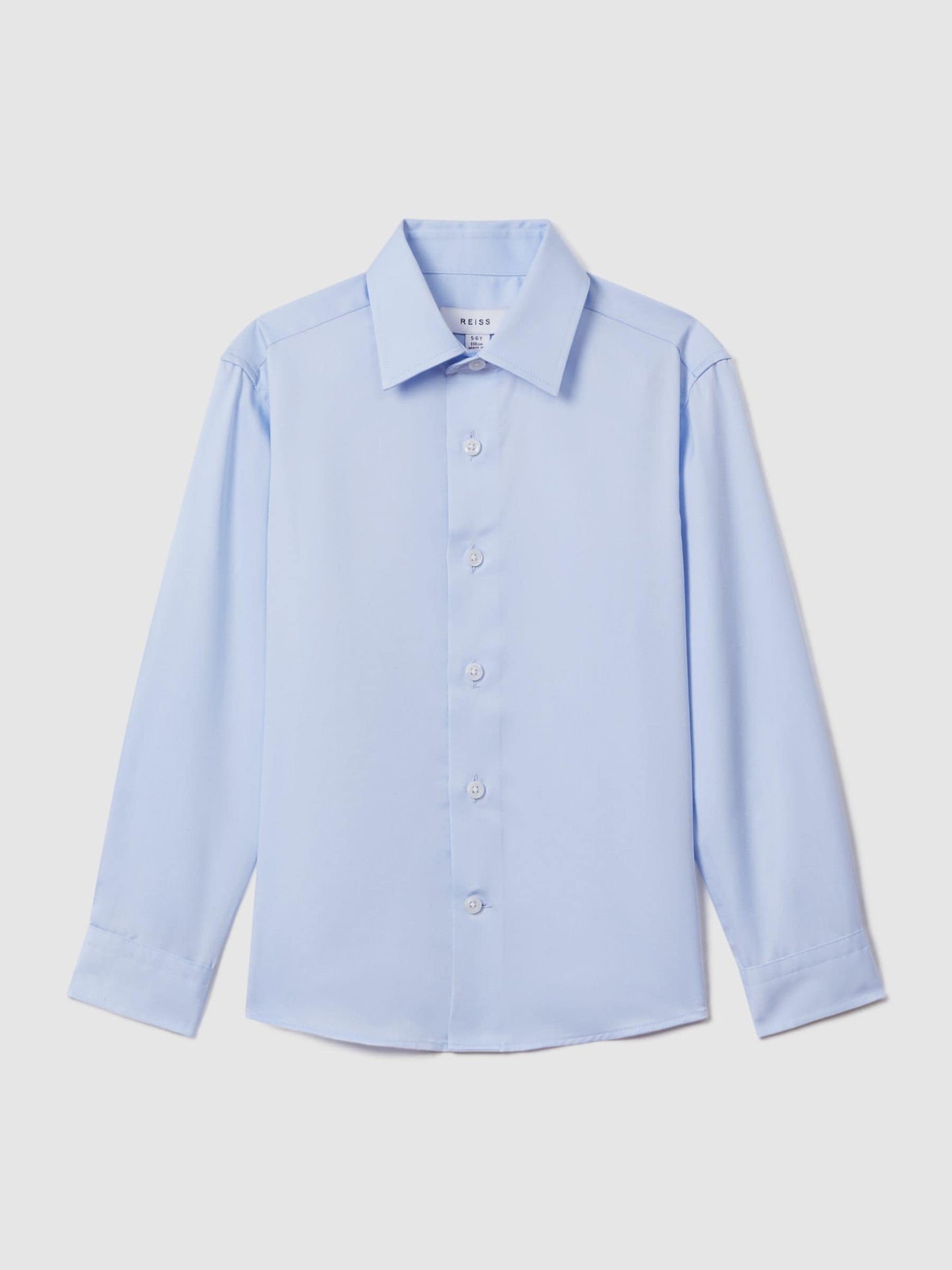 Reiss Soft Blue Remote 3-9 yrs Slim Fit Cotton Shirt image 2