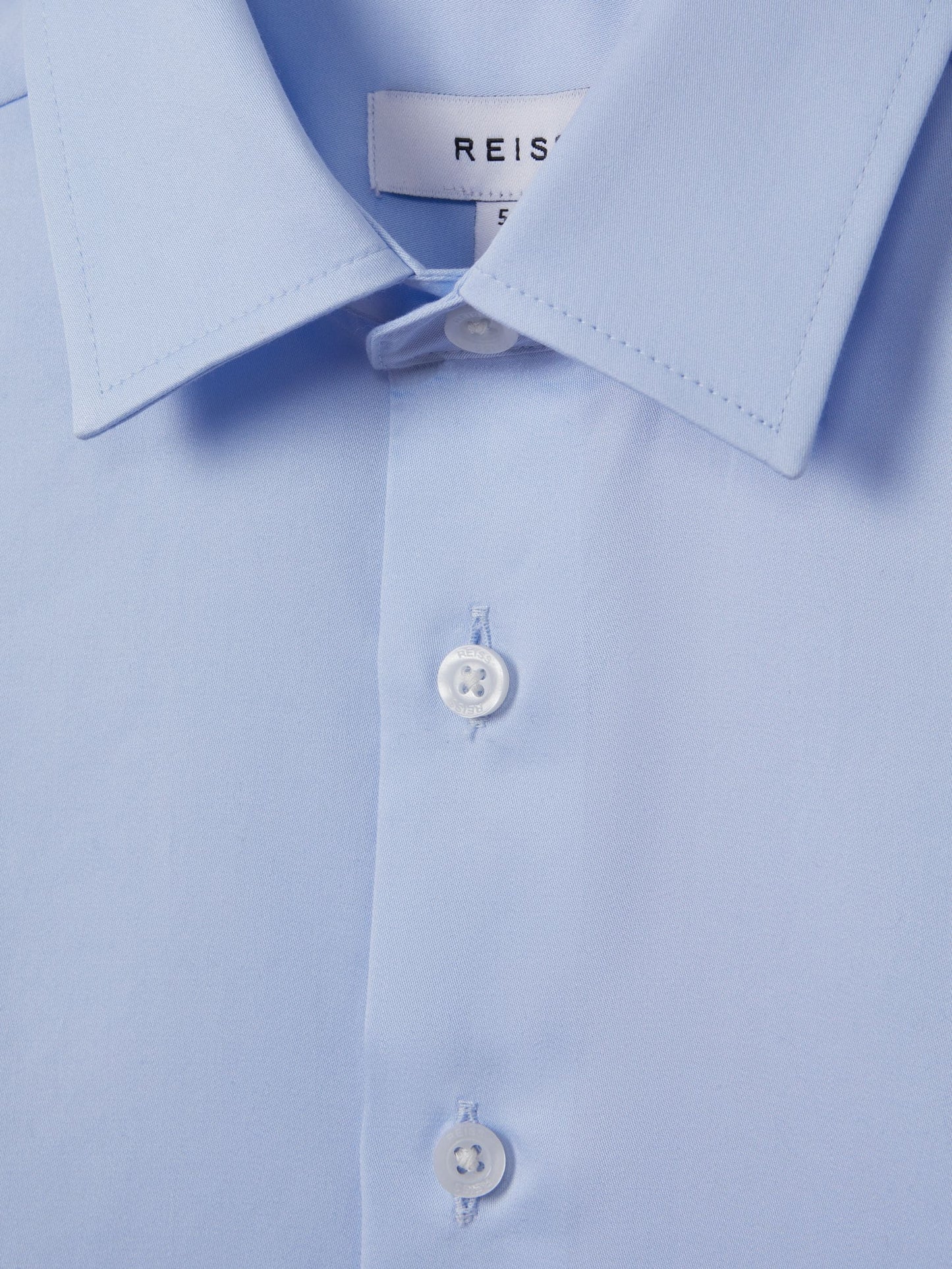Reiss Soft Blue Remote 3-9 yrs Slim Fit Cotton Shirt image 4