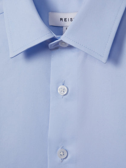 Reiss Soft Blue Remote 3-9 yrs Slim Fit Cotton Shirt image 4