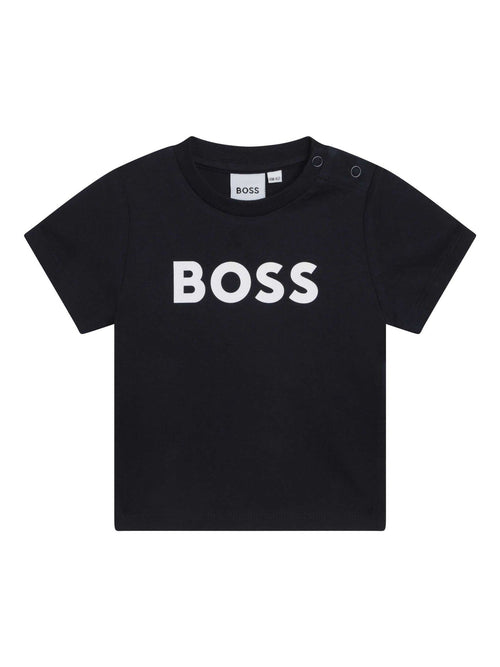 BOSS Blue Short Sleeved Logo T-Shirt image 1