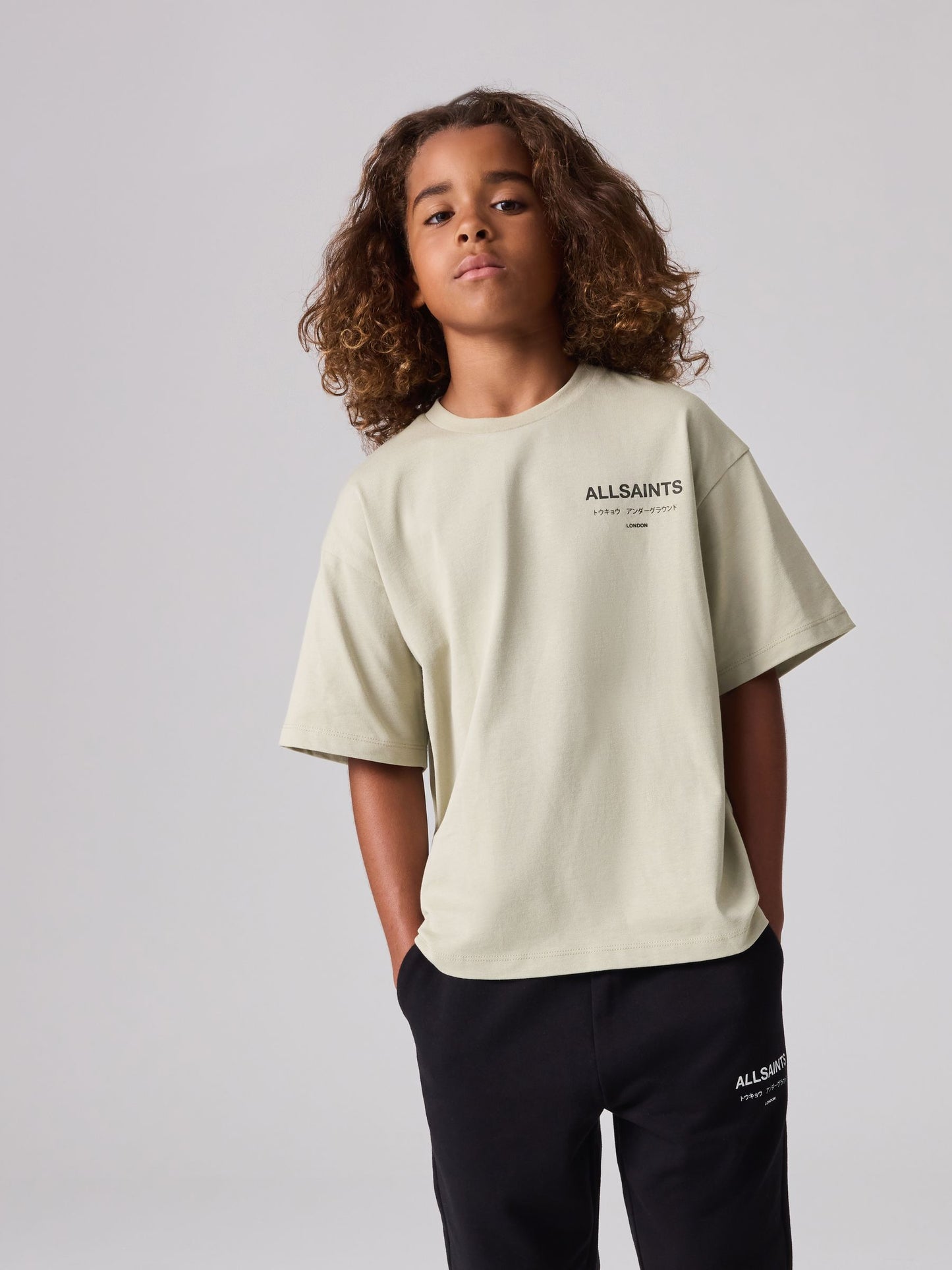 Dsiney Kidz - smALLSAINTS Stone Oversized Underground Crew Neck Cotton T-Shirt image 1