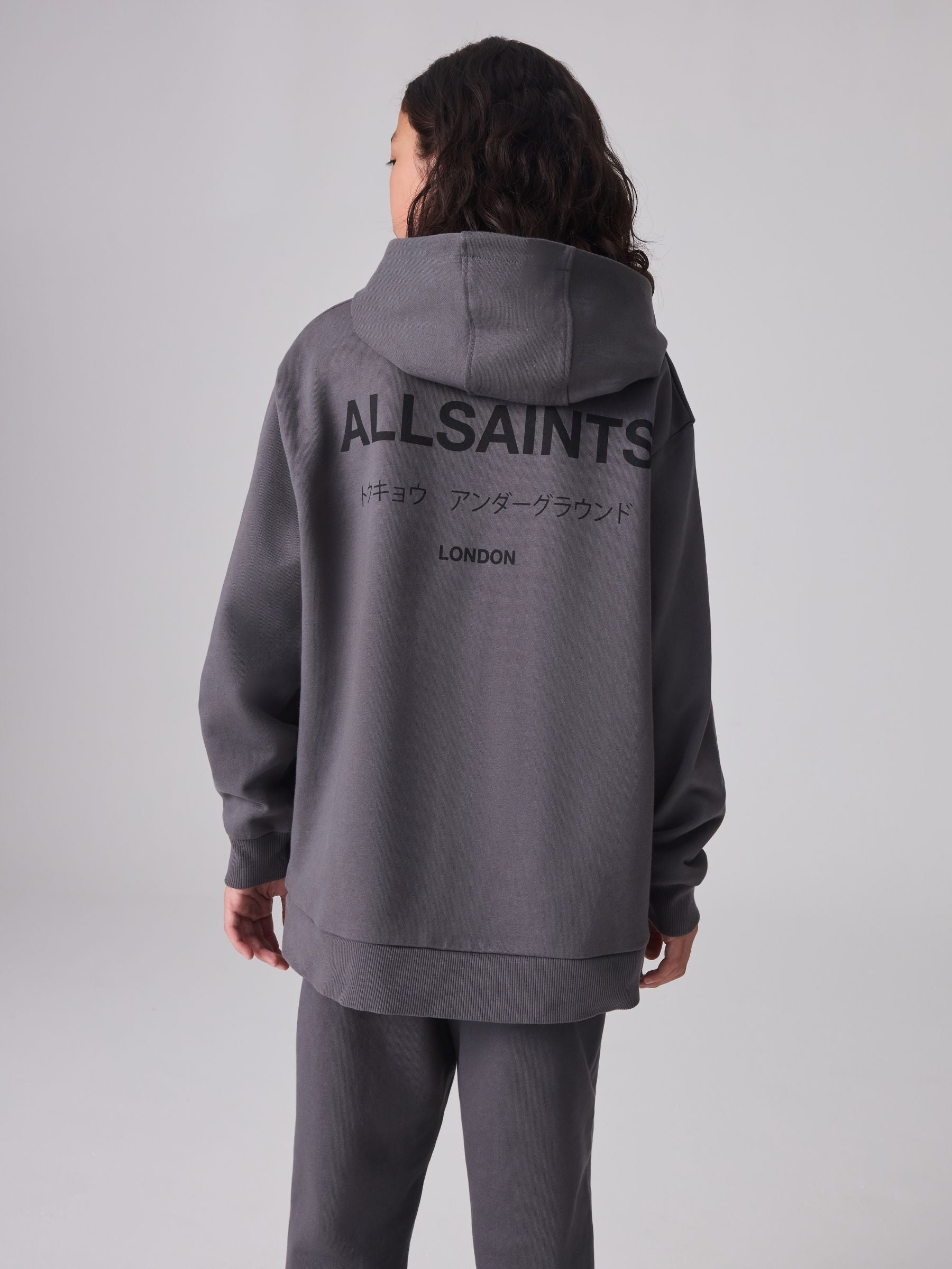 Dsiney Kidz - smALLSAINTS Charcoal Grey Oversized Underground Pullover Hoodie image 2