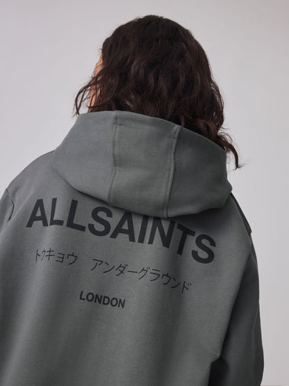 Dsiney Kidz - smALLSAINTS Charcoal Grey Oversized Underground Pullover Hoodie image 5