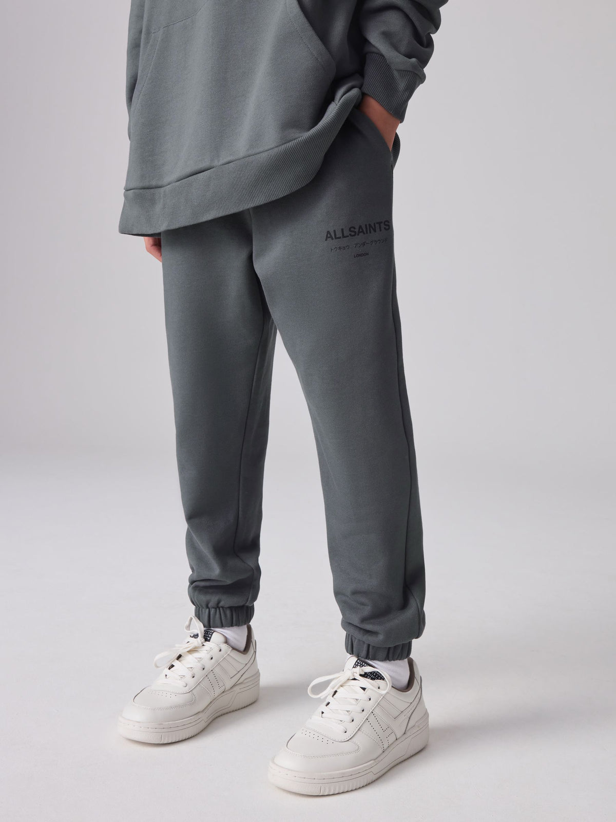 smALLSAINTS Charcoal Grey Underground Straight Cuffed 100% Cotton Joggers - image 1