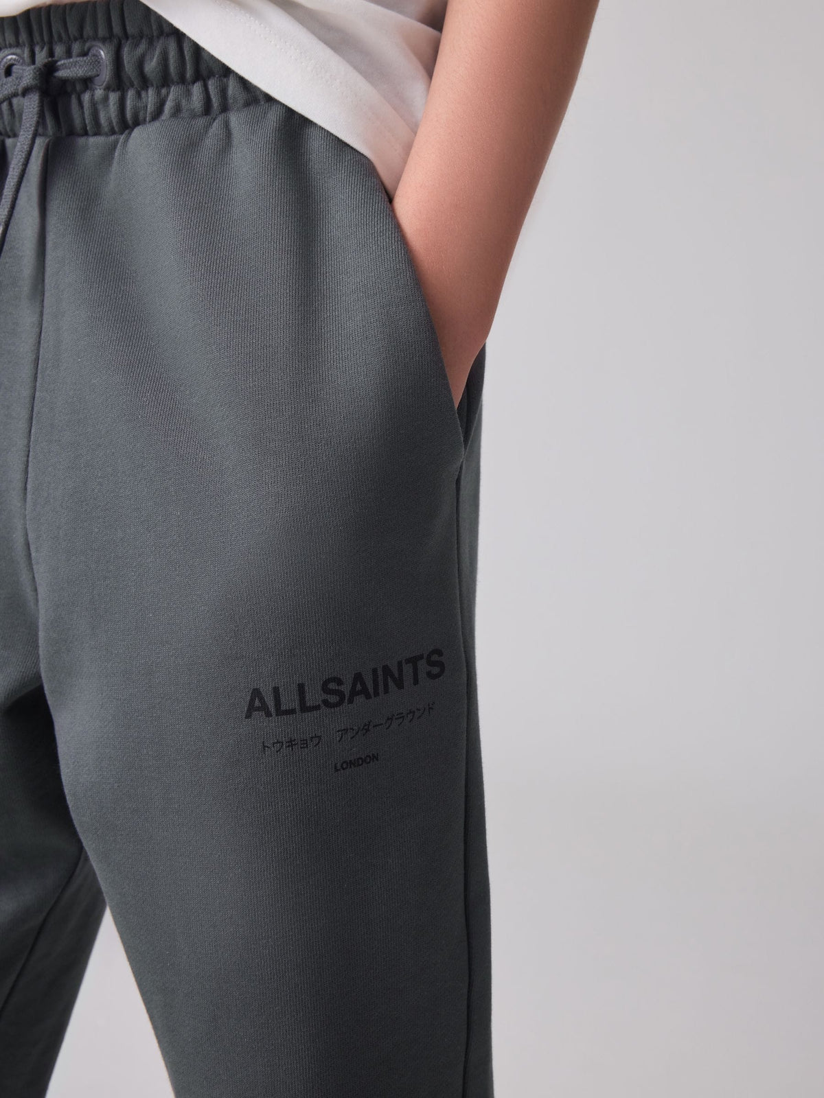 smALLSAINTS Charcoal Grey Underground Straight Cuffed 100% Cotton Joggers - image 4