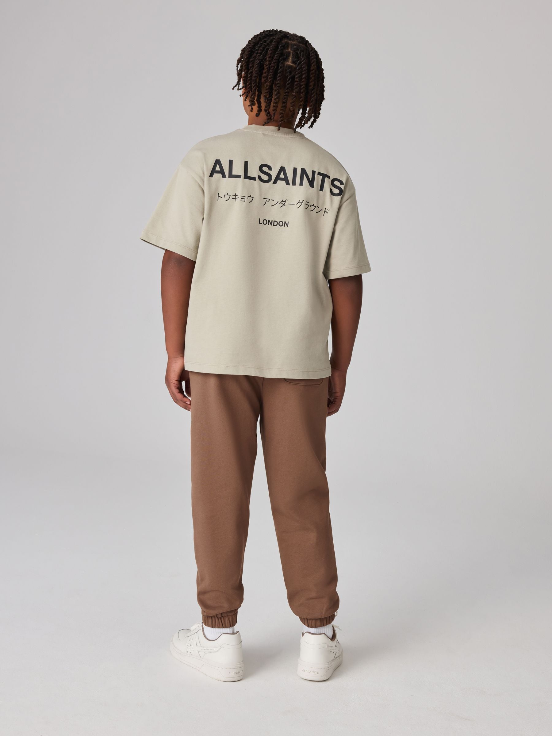 Dsiney Kidz - smALLSAINTS Brown Underground Straight Cuffed Cotton Joggers image 3