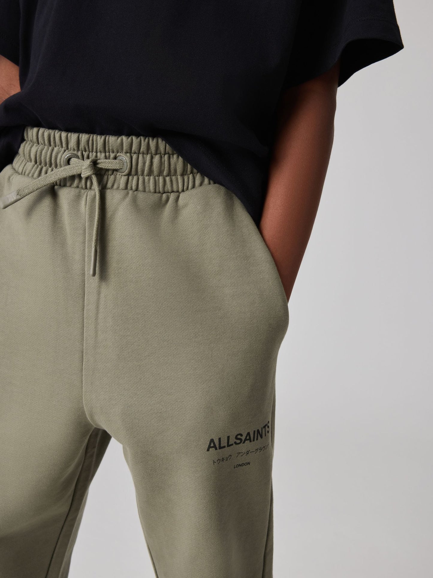 Dsiney Kidz - smALLSAINTS Khaki Green Underground Straight Cuffed Cotton Joggers image 4