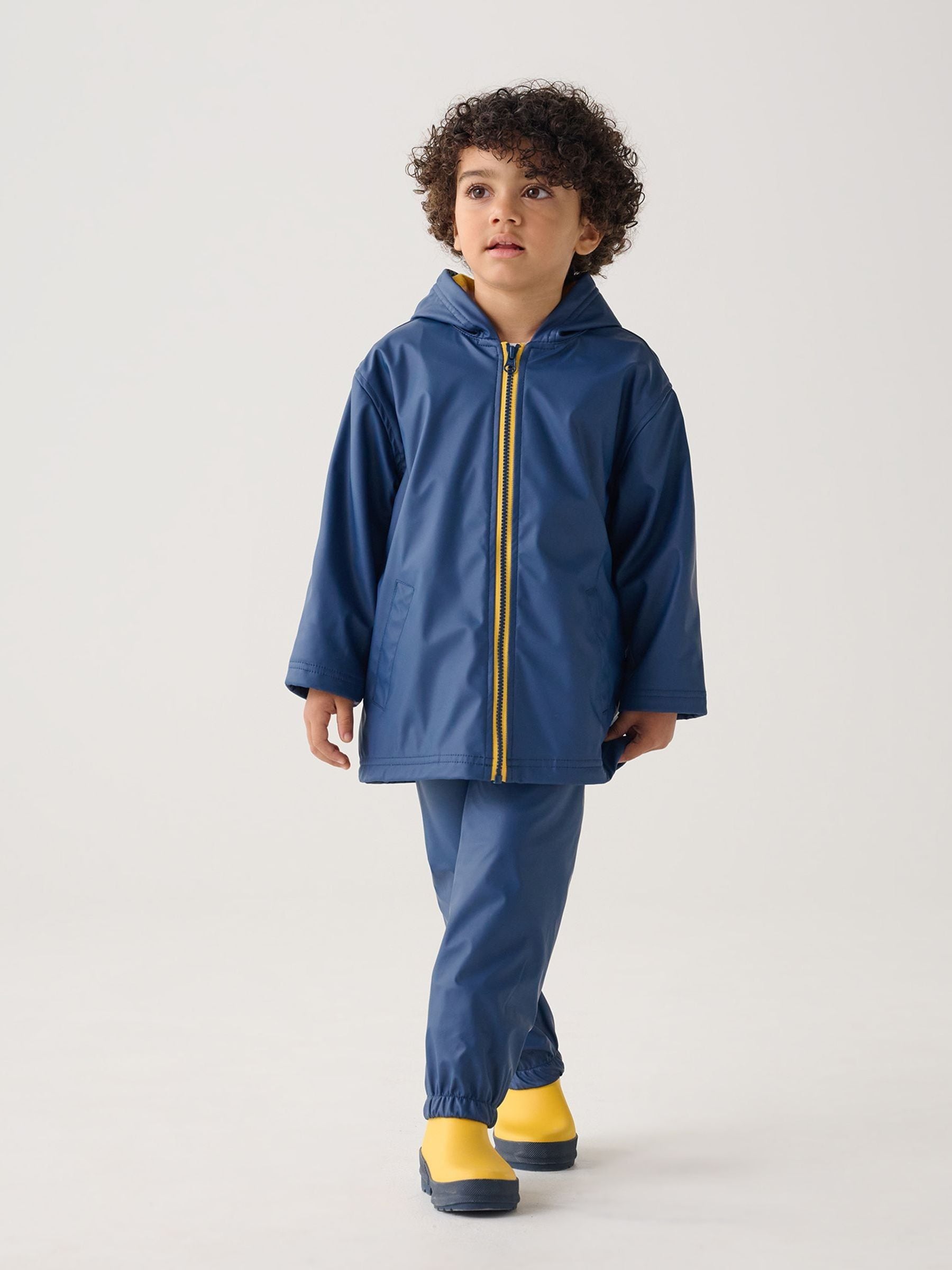 Dsiney Kidz - Hatley Blue Waterproof Zip Up Hooded Splash Jacket image 2