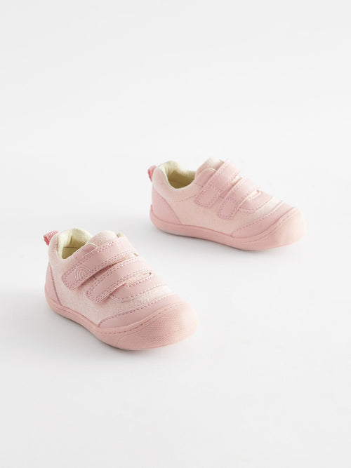 Pink Standard Fit (F) Crawler Trainers image 1
