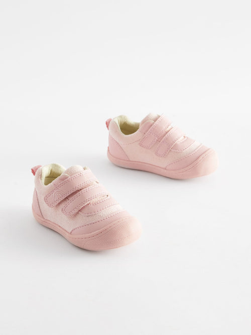 Pink Wide Fit (G) Crawler Trainers image 1