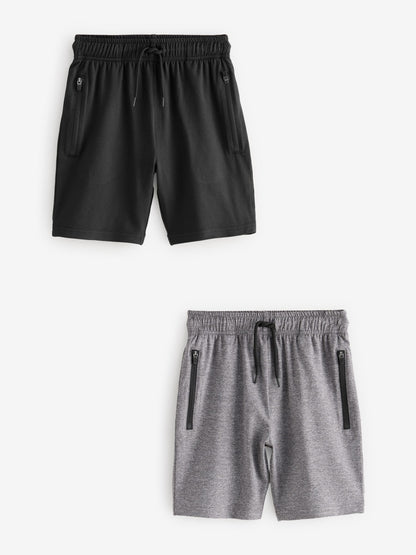 Dsiney Kidz - Black/Grey Light Weight Sports Shorts 2 Pack (3-17yrs) image 1