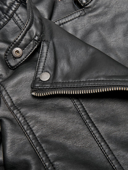 Dsiney Kidz - ONLY KIDS Black Faux Leather Biker Jacket image 5