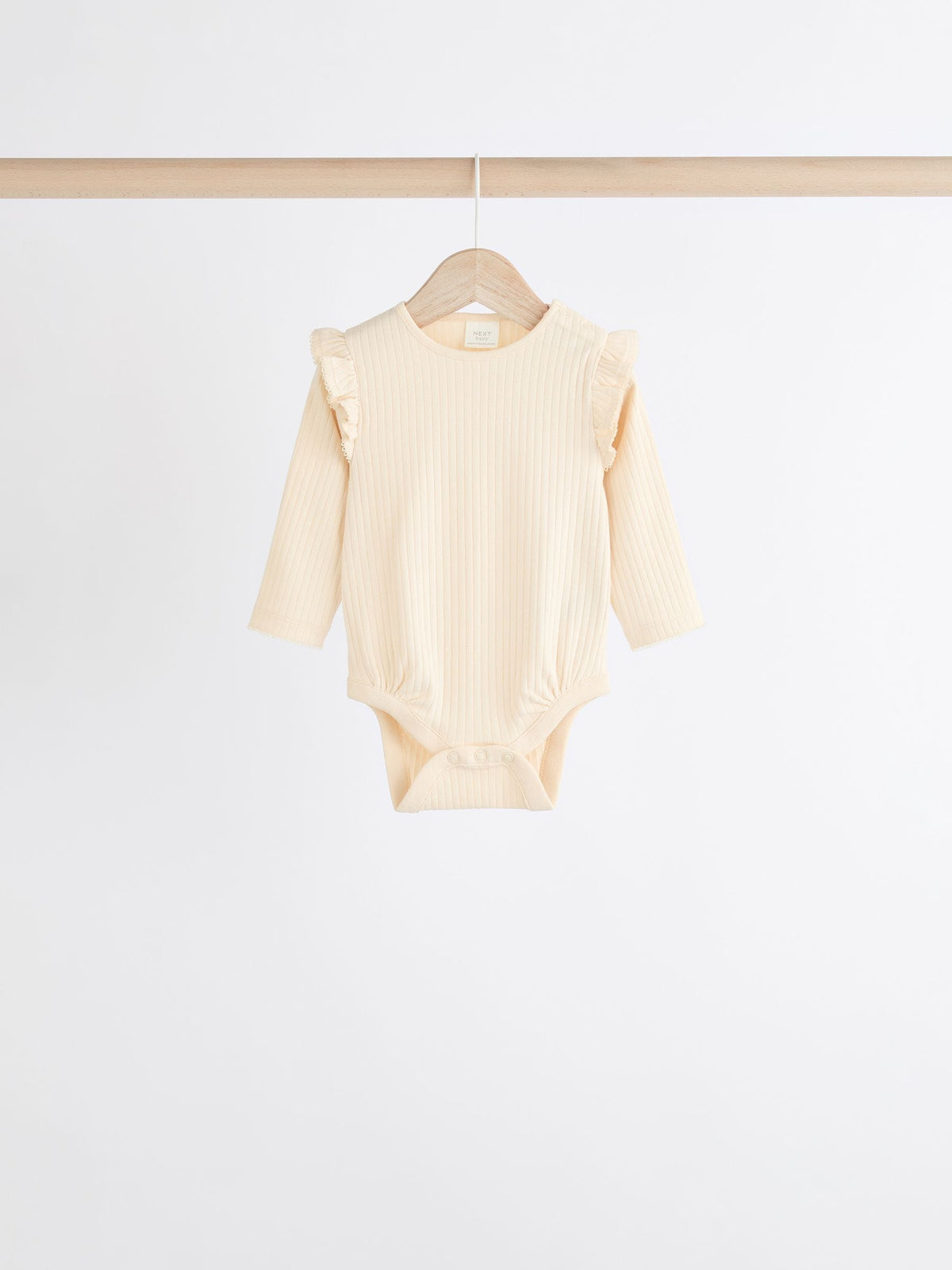 Dsiney Kidz - Pink/Cream Baby Long Sleeve Frill Bodysuits 4 Pack (0mths-2yrs) image 4
