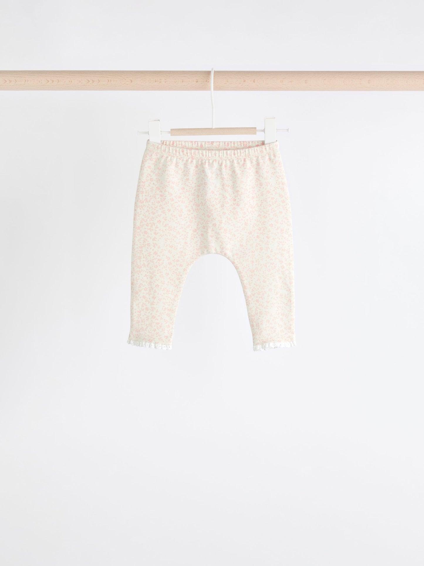 White/Pink Baby Leggings 4 Pack (0mths-2yrs) image 4