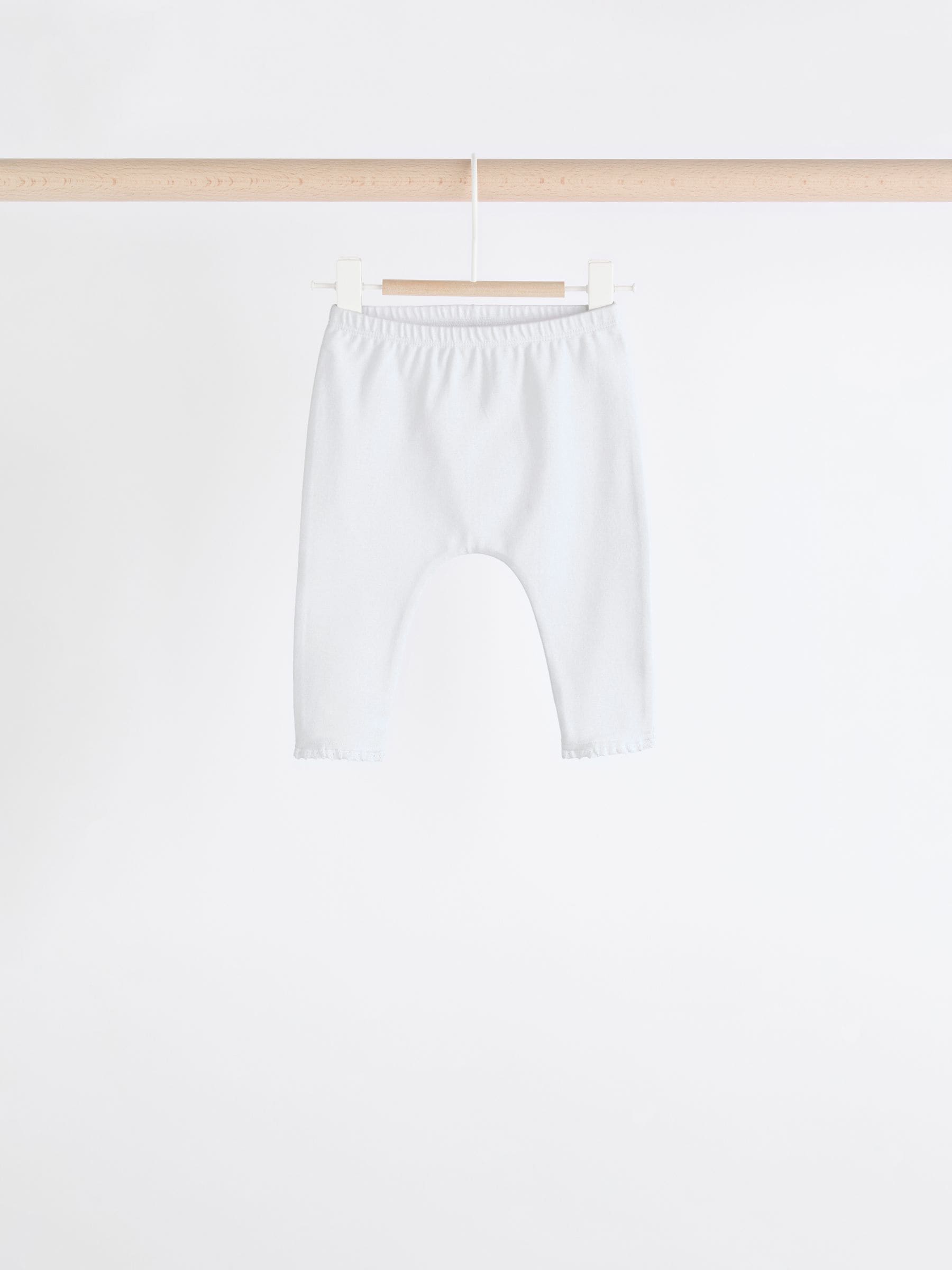 White/Pink Baby Leggings 4 Pack (0mths-2yrs) image 5