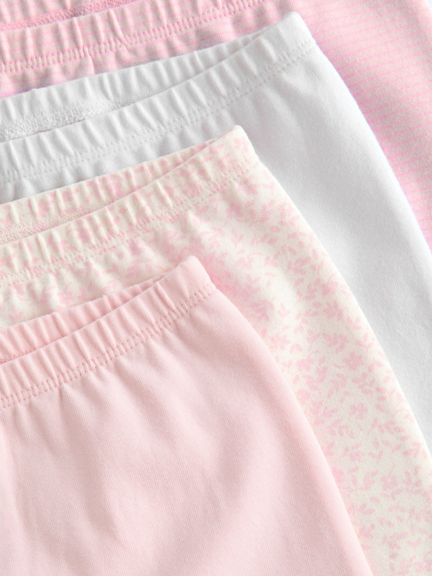 White/Pink Baby Leggings 4 Pack (0mths-2yrs) image 8