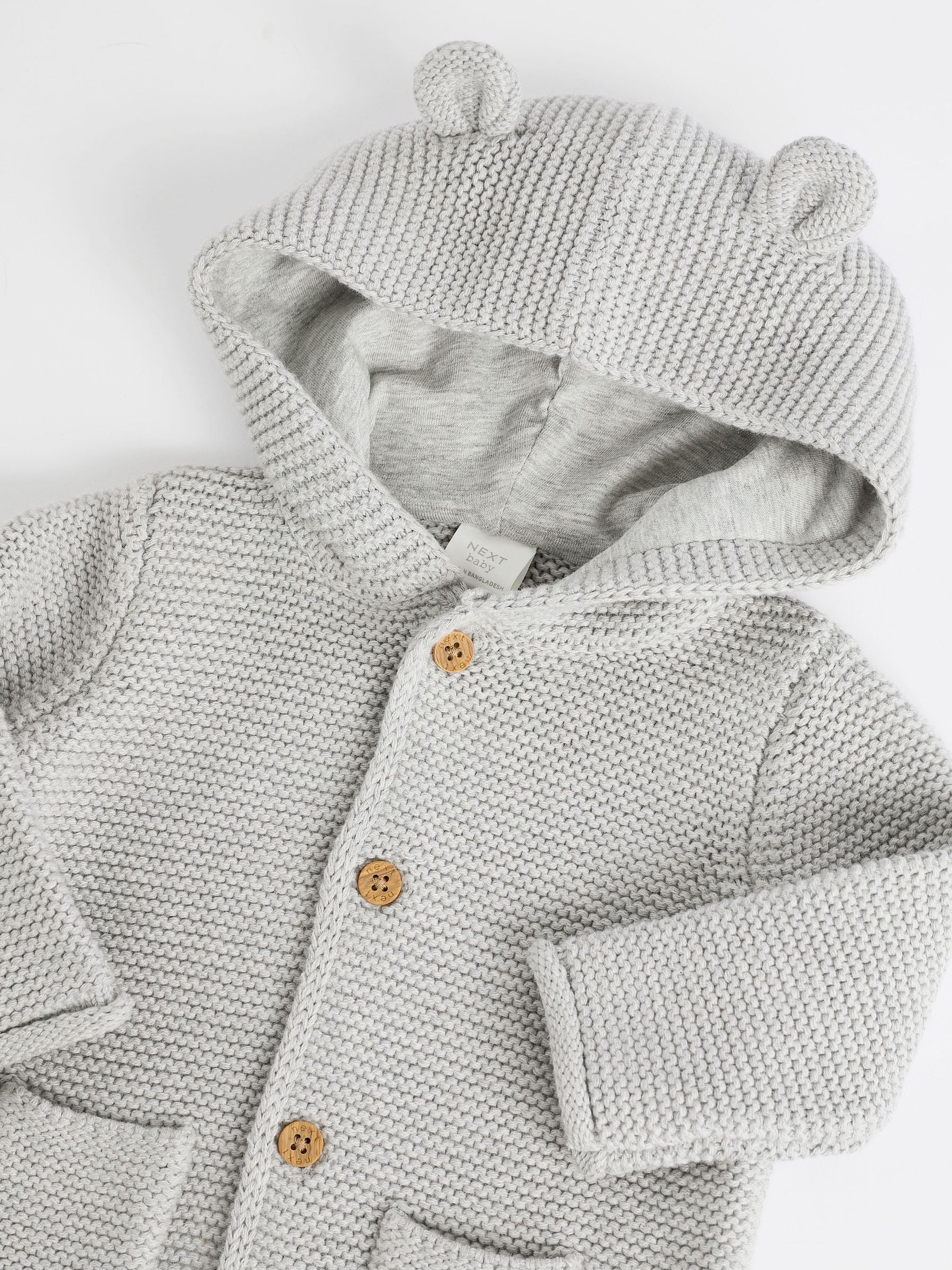Dsiney Kidz - Grey Knitted Hooded Baby Cardigan image 4