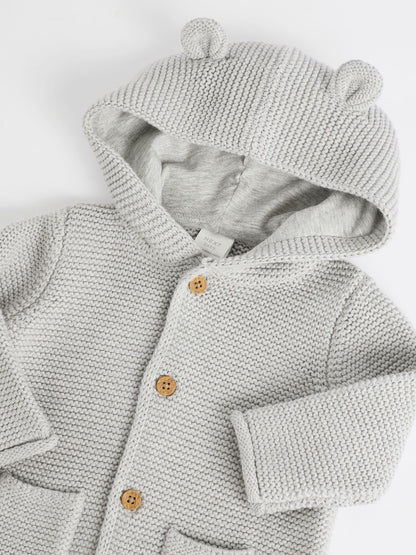 Dsiney Kidz - Grey Knitted Hooded Baby Cardigan image 4