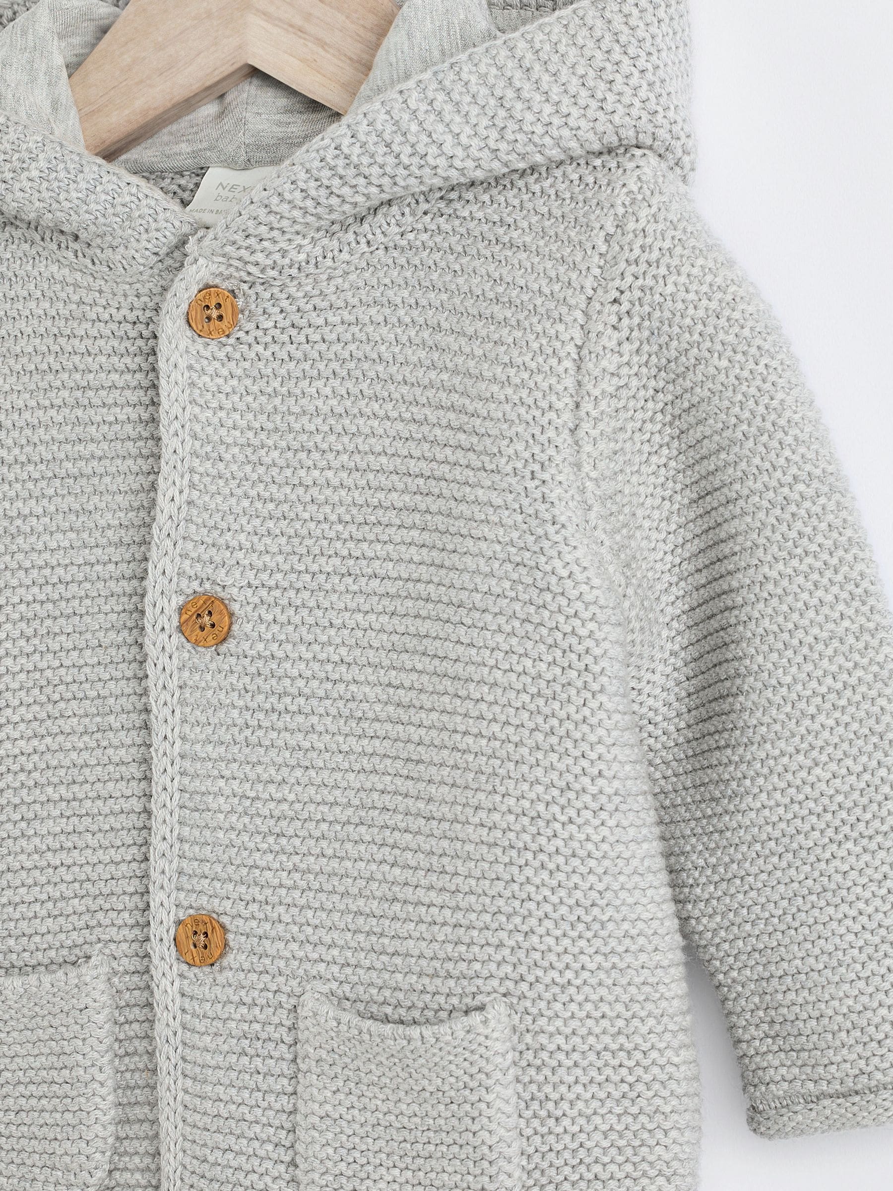 Dsiney Kidz - Grey Knitted Hooded Baby Cardigan image 5