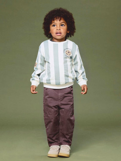Dsiney Kidz - Name It Green Striped Football Sweatshirt image 1