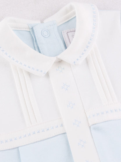 Dsiney Kidz - Emile Et Rose Blue Matthew - All-In-One With Pleated Yoke & Embroidery image 4