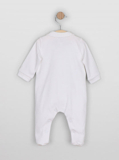 Dsiney Kidz - Emile Et Rose White Jesse - Front Opening All In One with teddy embroidery & Hat image 3