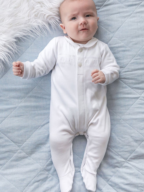 Dsiney Kidz - Emile Et Rose White Jesse - Front Opening All In One with teddy embroidery & Hat image 1