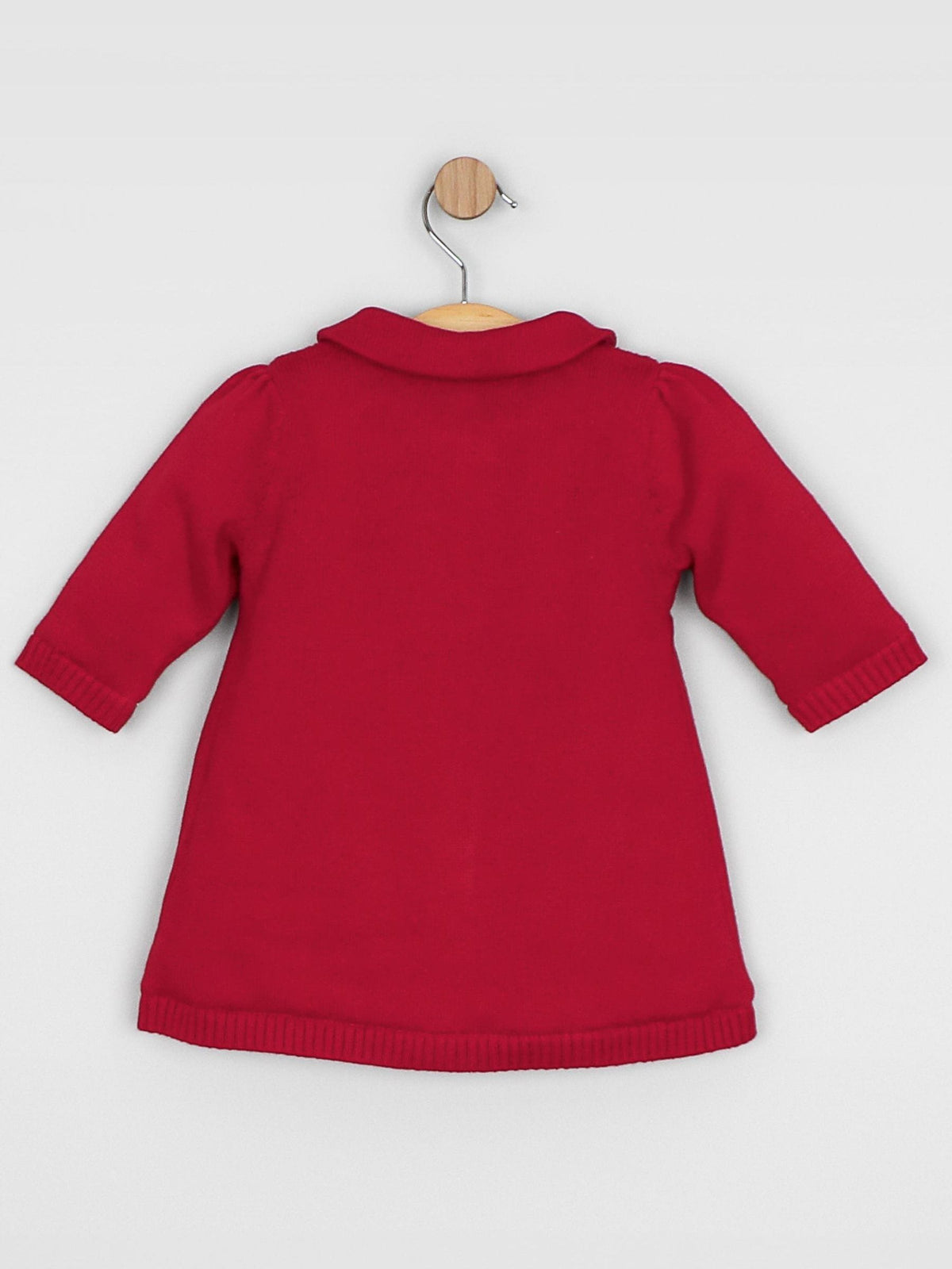 Dsiney Kidz - Emile Et Rose Red Melinda - Knitted Padded Jacket With Cable Pattern, Bows & Hat image 3