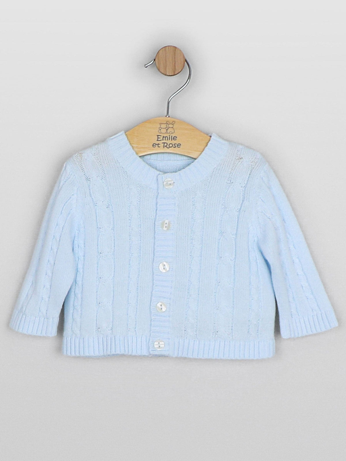 Dsiney Kidz - Emile Et Rose Blue Morgan - Knitted Cardigan With Cable Pattern image 2