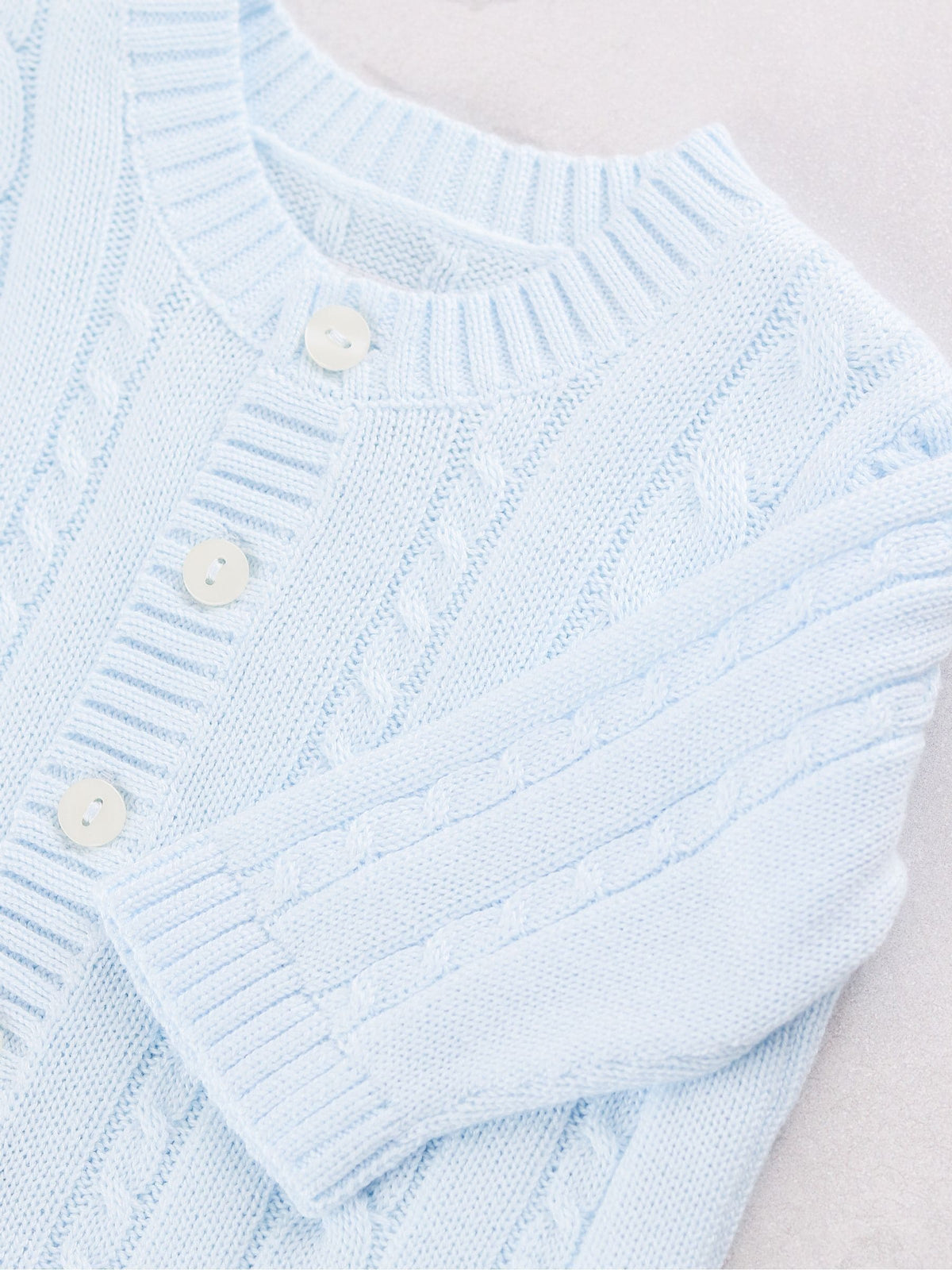 Dsiney Kidz - Emile Et Rose Blue Morgan - Knitted Cardigan With Cable Pattern image 4
