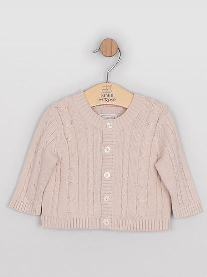 Dsiney Kidz - Emile Et Rose Natural Morgan - Knitted Cardigan With Cable Pattern image 2