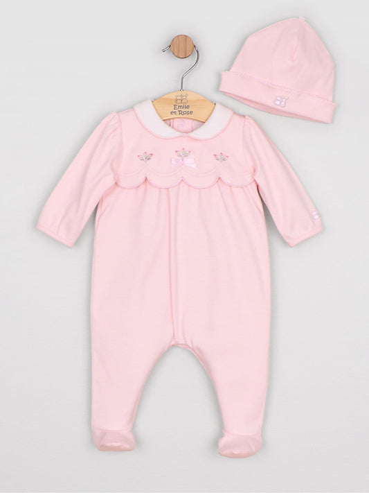 Dsiney Kidz - Emile Et Rose Pink Matilda - All-In-One With Scalloped Embroidered Yoke & Hat image 2